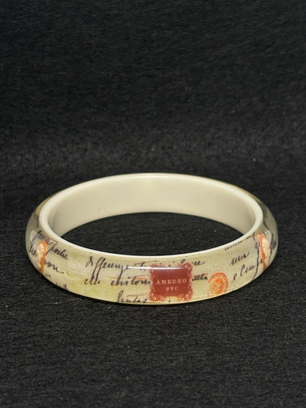 Amedeo NYC Cameo "Lettera D'Amore" Lucite Clear